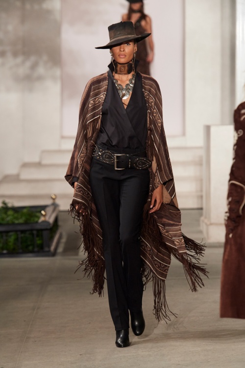 Models sporting Ralph Lauren’s American West-influenced medley of style (Courtesy of Runxi Wang and Milk Digital for Ralph Lauren)